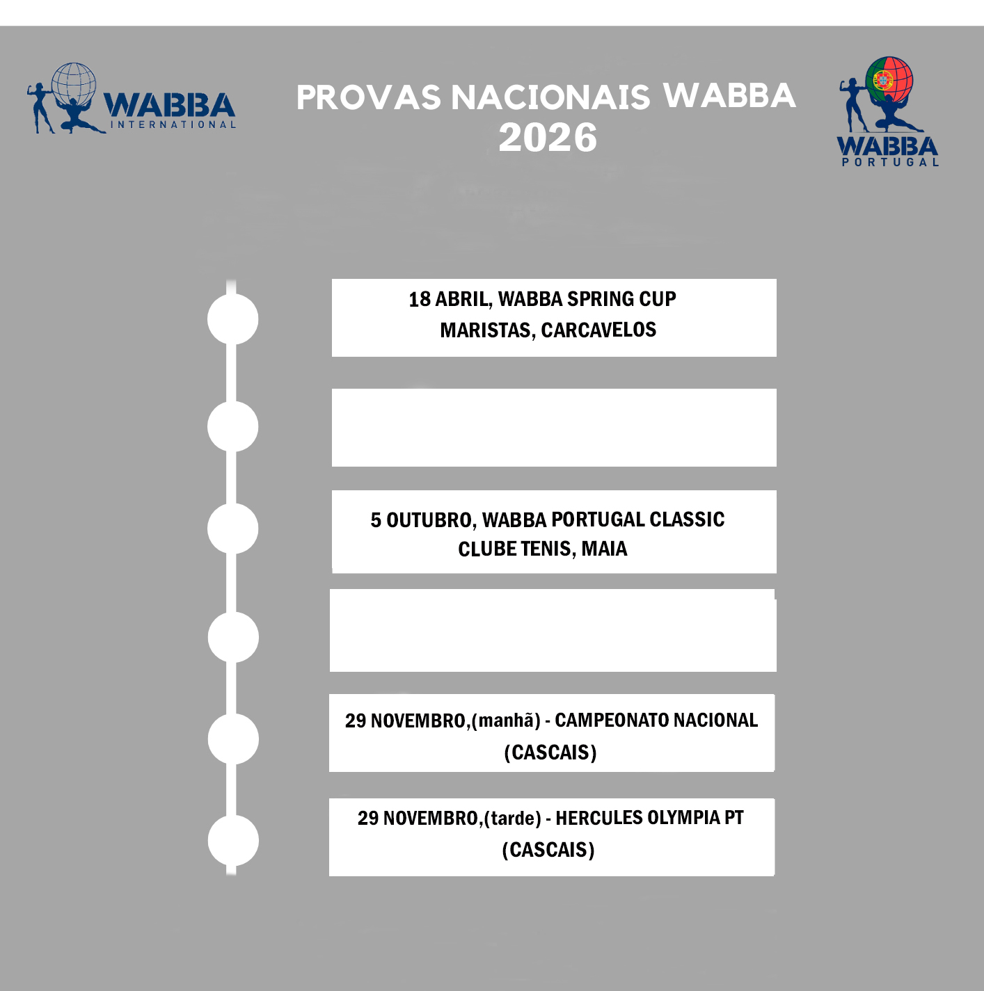 CIRCUITO MILION&Aacute;RIO Calend&aacute;rio de competi&ccedil;&otilde;es 2026